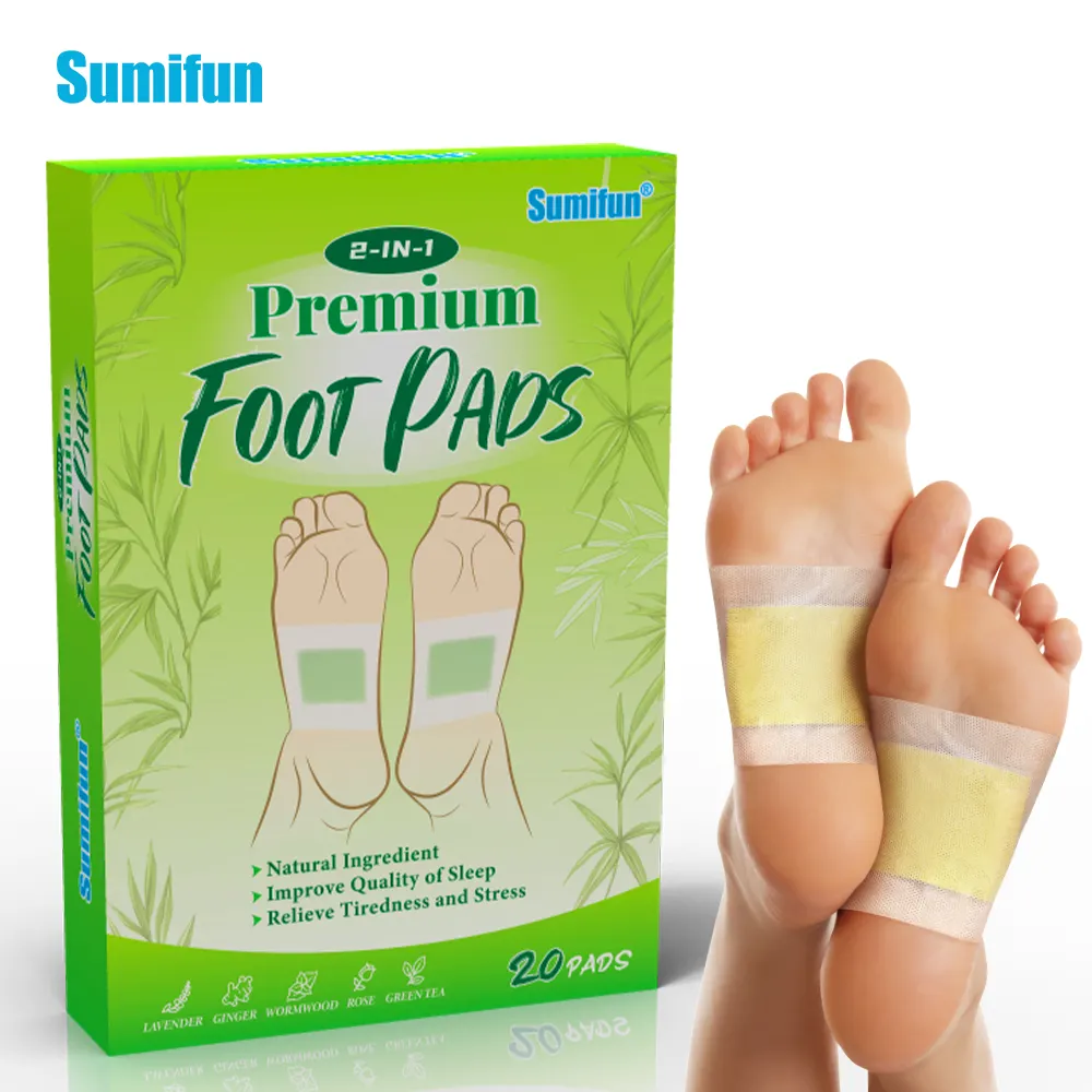 Sumifun Meilleure Vente Detox Foot Patch Ingrédients Naturels Detox Foot Pads 20 pcs