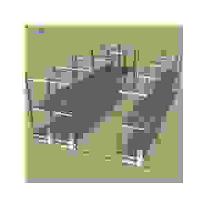ชั้นวางที่สามารถเคลื่อนย้ายได้ชั้นวาง2/3/4/5พร้อมถาดและติดตามม้านั่งเติบโตแบบหลายชั้น4x8สำหรับในร่ม - Product Image 2
