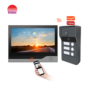 Sistema de intercomunicación de teléfono de puerta de vídeo colorido unidad exterior a prueba de lluvia sistema de teléfono de puerta de casa Visual con vídeo
