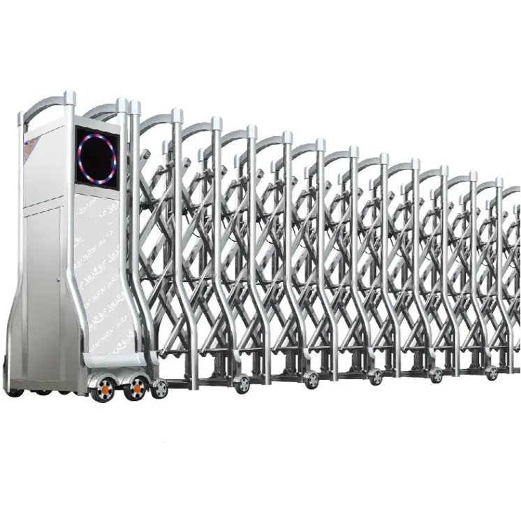 Personalizza la barriera del motore del cancello retrattile in alluminio resistente cancello scorrevole telescopico automatico per impieghi gravosi