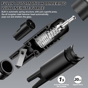 Bir saniye cam kırıcı emniyet kemeri kesici araba cam kesici araç emniyet çekiç acil kaçış aracı araba cam kırıcı - Product Image 4