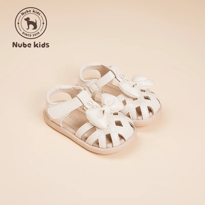 Summer Girls Fashion Simple Bow Princess Shoes Baby Soft Soled Comfortable Breathable Sandals Toddler Shoes