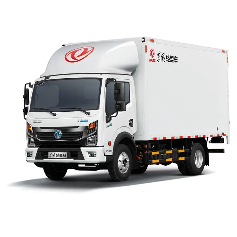 Truk kargo pengangkut tipe Van populer Dongfeng Captain EV 350 4.5T Van Dongfeng Kaipute truk lampu elektrik untuk dijual