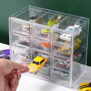 Atacado balcão mesa <span class=keywords><strong>display</strong></span> stand, transparente removível plástico caixa de exposição, Hot wheel meca brinquedo carro caixa de armazenamento