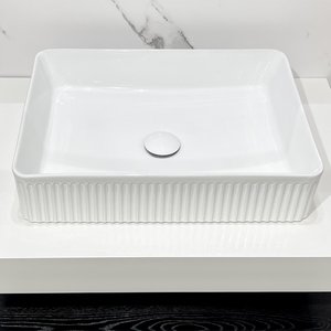 カウンター容器シンクの上のモダンな長方形のセラミック手洗い洗面器高級バスルーム洗面器シンク - Product Image 2