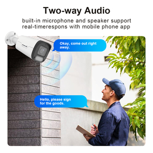 JideTech 4MP ColorHunter Wise-ISP Warm Light Turret PoE Bullet <strong>Camera</strong> Support <strong>9</strong>:<strong>16</strong> Corridor Mode Digital Defog IR 30m - Product Image 3