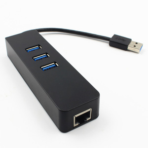 Hub USB con cavo RJ45, 3 porte USB 3.0 Hub per RJ45 scheda di rete per PC, Mac, Computer portatile - Product Image 1