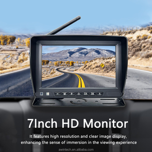 Inalámbrico impermeable IP68 Ir visión nocturna cámara de visión trasera de respaldo y 720P 7 pulgadas 1/2/4 SISTEMA DE Monitor cuádruple para RV/remolque/camión - Product Image 5