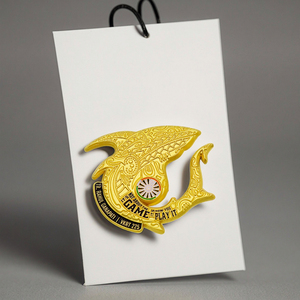 Tùy Chỉnh Anime Cá Mập Men Pin Thép Không Gỉ Xoay Dễ Thương Vài Mèo Trâm Ve Áo Pins Ba Lô Túi-Thể Thao Theo Chủ Đề Sắt Quà Tặng - Product Image 1