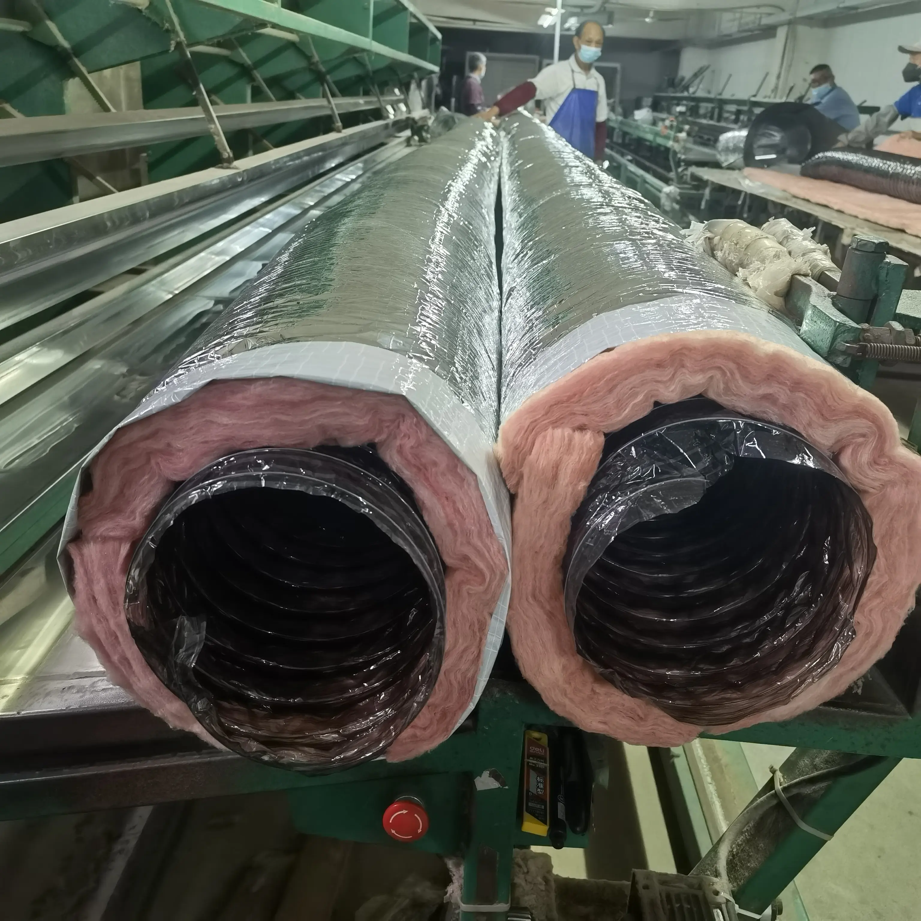 Duct R6 R8 insulated flexible air duct/hose fiberglass aluminum foil insulation duct