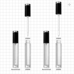 3ml נייד צילינדר בקבוק בקבוקון עם נהרו טיפ איילה רגל גלוס שחור המוליך כובע Flacone קוסמטי