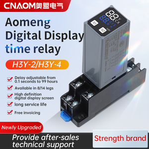 Relé de tiempo digital de doble pantalla estilo grupo CNAOM con retardo instantáneo base 0,1 S-99H,2NO + 2NC,8PIN - Product Image 2