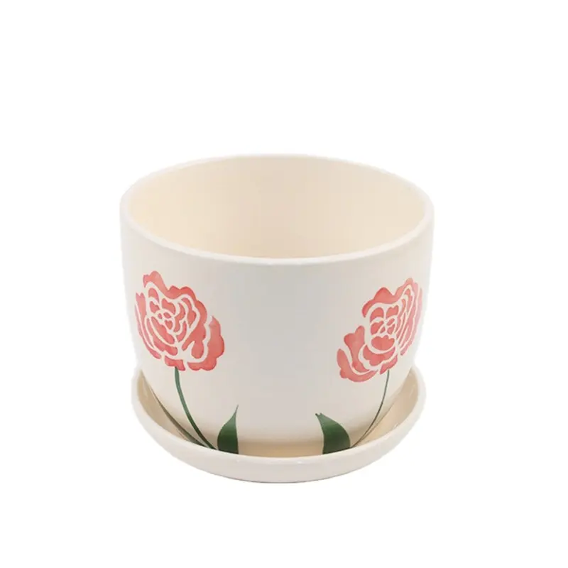 Cerâmica plantador suculento planta verde vaso de flores moderno minimalista personalidade verde endro rosa Nordic Morandi ins