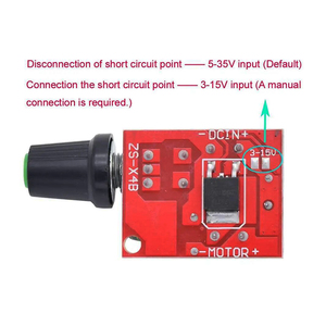 Mini 5A 90W Max PWM DC motore regolatore di velocità modulo 3V-35V interruttore di controllo di velocità LED Dimmer - Product Image 4