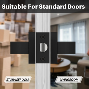 2025 chống trộm không thấm nước hợp kim kẽm khóa cửa thiết lập keyed LEVER Matt màu đen kết thúc bền riêng tư cửa xử lý có tính năng 3 phím - Product Image 2