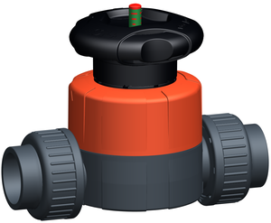 + GF + boru sistemleri 514 serisi PVC-U/PTFE diyafram valf | NPT iplik, yüksek akış | Endüstriyel su ve kimyasal kontrol - Product Image 1