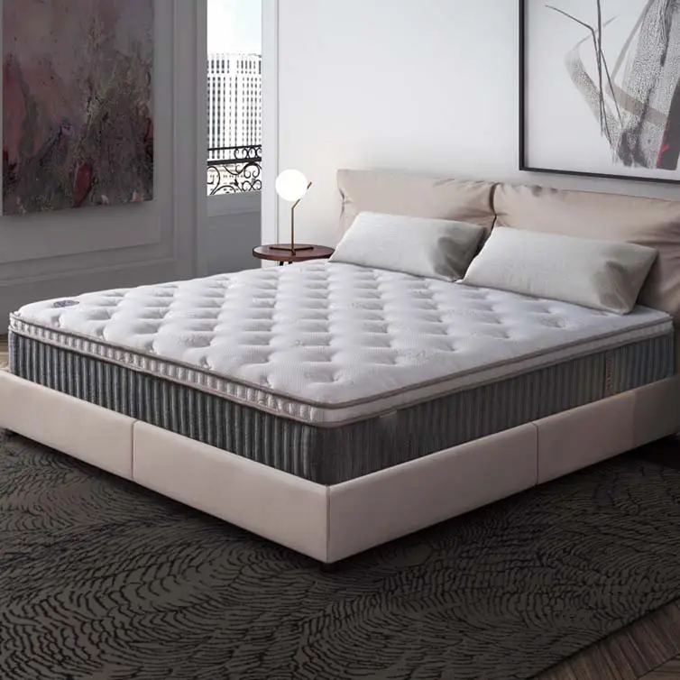 2022 12 pouces confortable gel infusé mousse à mémoire de forme 7 zones matelas à ressorts ensachés Offre Spéciale matelas colchon king