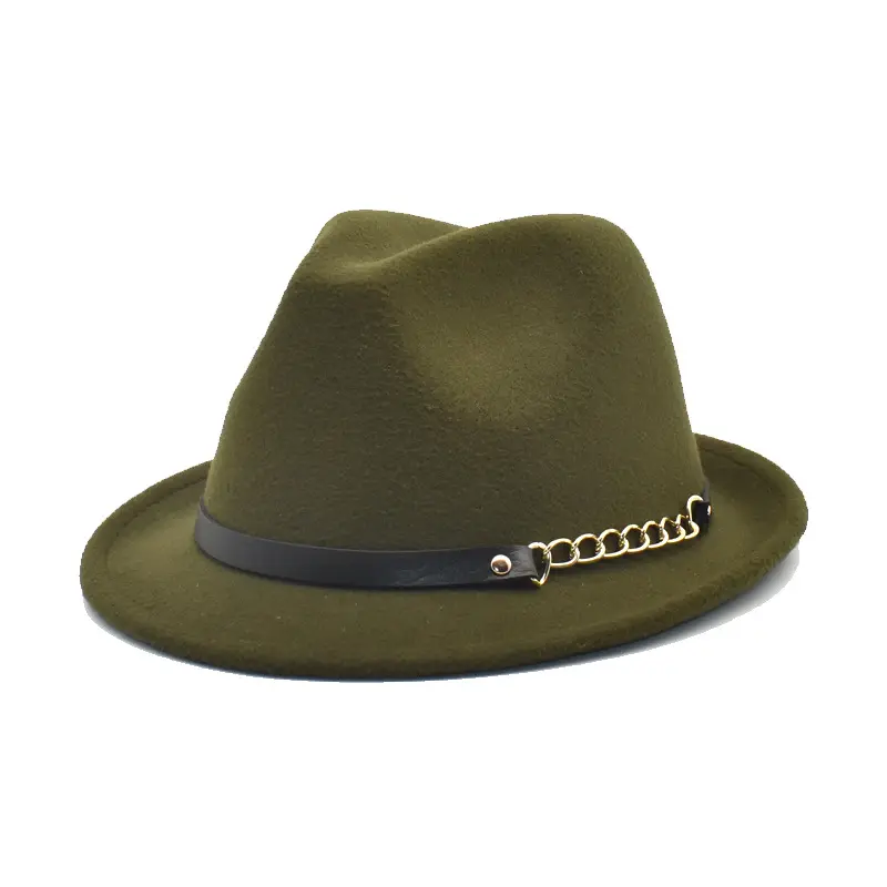 Personalizado de alta calidad de moda moderna mujer alemana de lana de fieltro Trilby Jazz Cap Panamá Fedora Hat