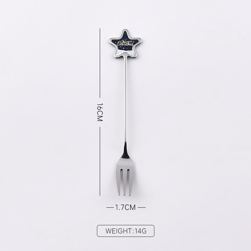 ส้อมรูปทรงเงิน 5 แฉก