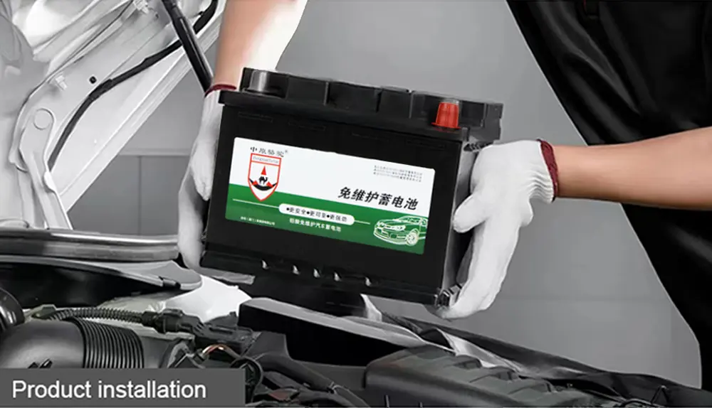 Zhongluo NO165 12V 150AH batteria per auto senza manutenzione batteria per auto con avviamento della migliore qualità.