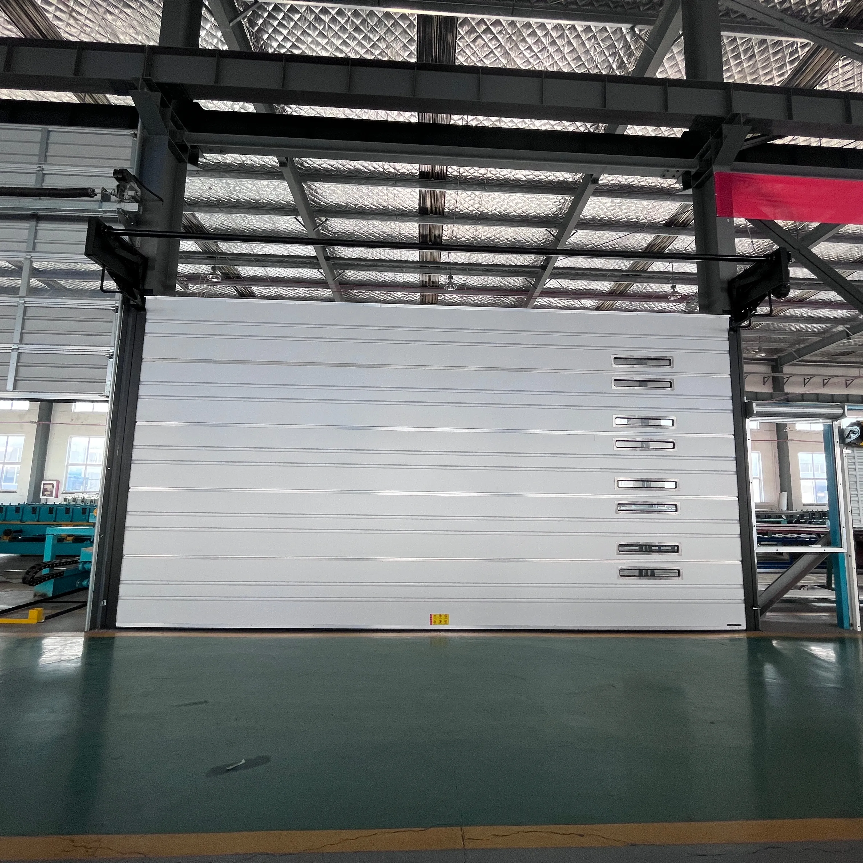 Rideau PVC à cadre en acier, empilage automatique de porte de Garage d'avion