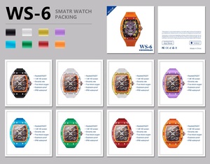 2024 WS-6 1.86 pollici schermo esagonale non induttivo encoder denti blu chiamata NFC spirito isola funzione orologio intelligente - Product Image 6