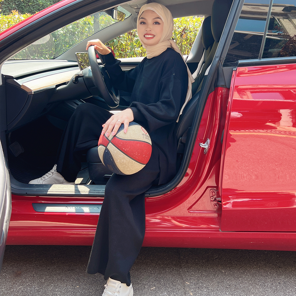 2022 NEW 2 pieces Women Muslim Knitted Set Fall Winter Sweater and Pants Turkey Islamic Clothing Abaya