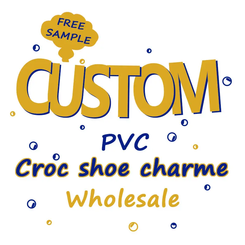 Customize your own croc accessories logo custom pvc designer croc shoe decoration charms