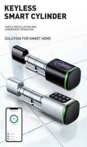 Smart Cylinder <strong>Lock</strong> with TTlock Tuya <strong>Blue</strong> Tooth APP Mechanical <strong>Key</strong> WiFi BLE Digital Electronic Password Card <strong>Key</strong> Smart <strong>Lock</strong> - Product Image 5