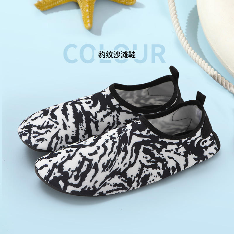 Leopard print beach shoes