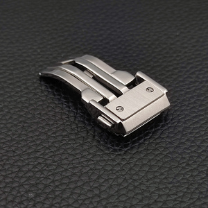 制造商高端定制橡胶皮革潜水表带展开扣 - Product Image 3