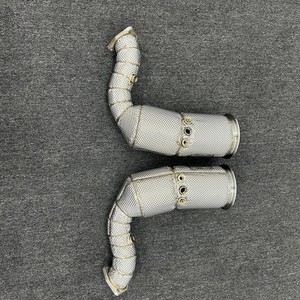 Audi RSQ8 SQ7 Bentley Bentayga için egzoz paslanmaz çelik iniş borusu 4.0T 2022-2023Exhaust başlık aşağı boru