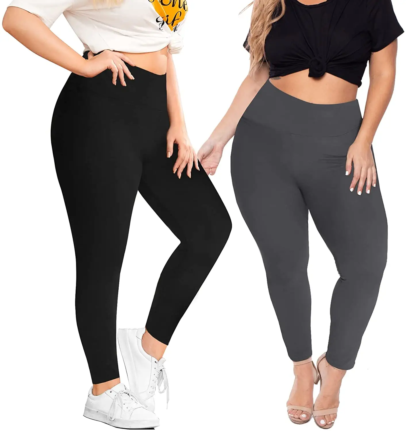 Grosir grosir pesanan khusus poliester spandeks Yoga celana pinggang tinggi kupu-kupu nyaman ukuran besar legging untuk wanita