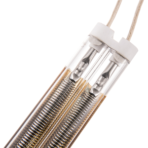 מפעל מכירה ישירה בינוני גל כפול צינור אינפרא אדום מנורת אינפרא אדום דוד ברור קוורץ מנורה - Product Image 1