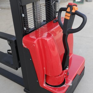 Precio de fábrica Mini Walkie eléctrico Apilador de palés Camión elevador Semi eléctrico Straddle Elevador Apilador Carretilla elevadora para carga Descarga - Product Image 6