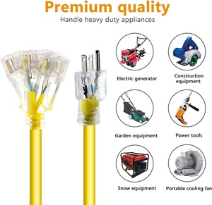 Linsheng ETL/ul được liệt kê Heavy Duty Power Cord 25ft cáp mở rộng ngoài trời mở rộng dây với 3-Outlet - Product Image 2
