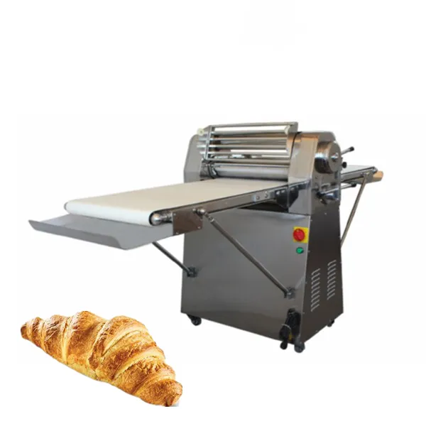 Commerciële Rvs Pizza Pastadeegroller Tafel Top Forming Machine Croissant Lente Roll Bladerdeeg Gebak Machine