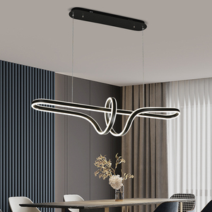Popular <strong>Style</strong> <strong>New</strong> Design Creative Linear Hanging Pendant Light Dining Room Modern <strong>LED</strong> Chandelier - Product Image 2