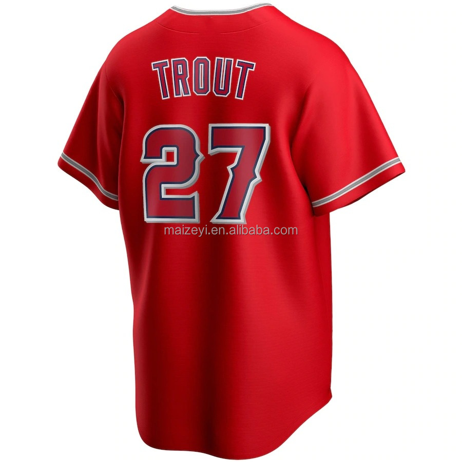 #27 Mike Trout Rouge