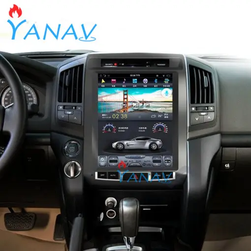 Auto multimedia radio player Für-TOYOTA Land Cruiser 2008-2015 auto stereo audio player Tesla stil vertikale bildschirm auto GPS naviga