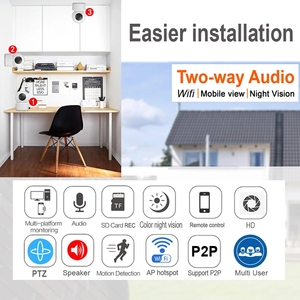 2MP 3MP 2.4GHZ smart home Wireless 360 Web sistema di telecamere di sicurezza per interni rete Cctv icsee wifi telecamera ptz - Product Image 6