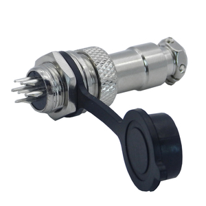 GX12 GX Series ตัวเชื่อมต่อแบบวงกลมการบิน 2-Pin ชายและหญิงซ็อกเก็ตแผงชนิดน็อตพร้อมปลั๊กลวด - Product Image 3
