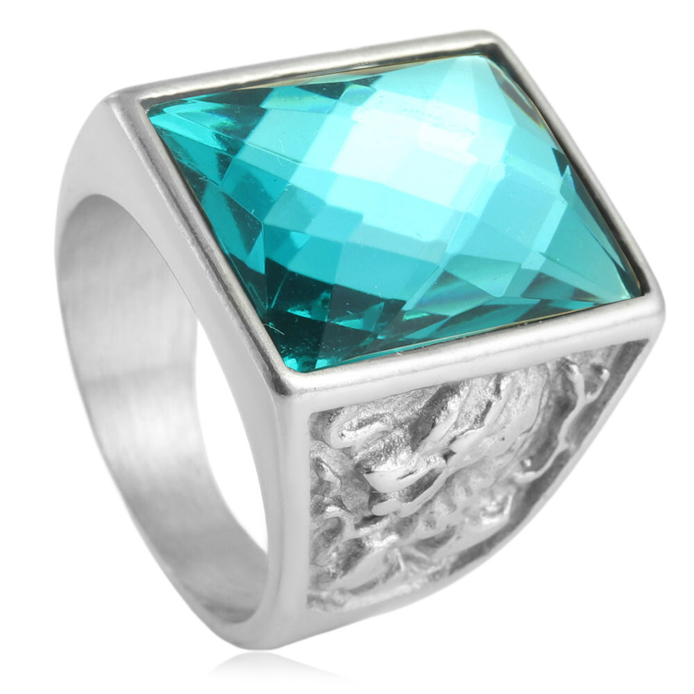 Steel-colored light blue stone