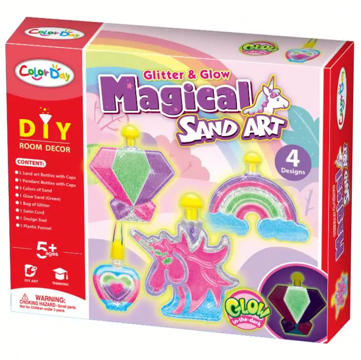 Bambini creativi fai da te super Sand Art and Craft Activity crea i tuoi mestieri kit di arte della sabbia magica per bambini ragazzi ragazze regali perfetti