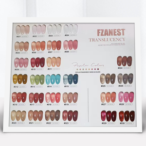 FZANEST 30 สีเยลลี่เจลชุดคุณภาพสูง 15ml UV เล็บขวดโลโก้ที่กําหนดเองสําหรับหลอดไฟ LED ใช้ - Product Image 1