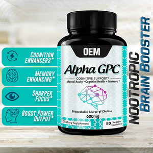 Potenziatore cognitivo OEM memoria nootropica e funzione cerebrale Supporter Focus & Mood Booster alfa GPC colina vegetariana capsule - Product Image 2
