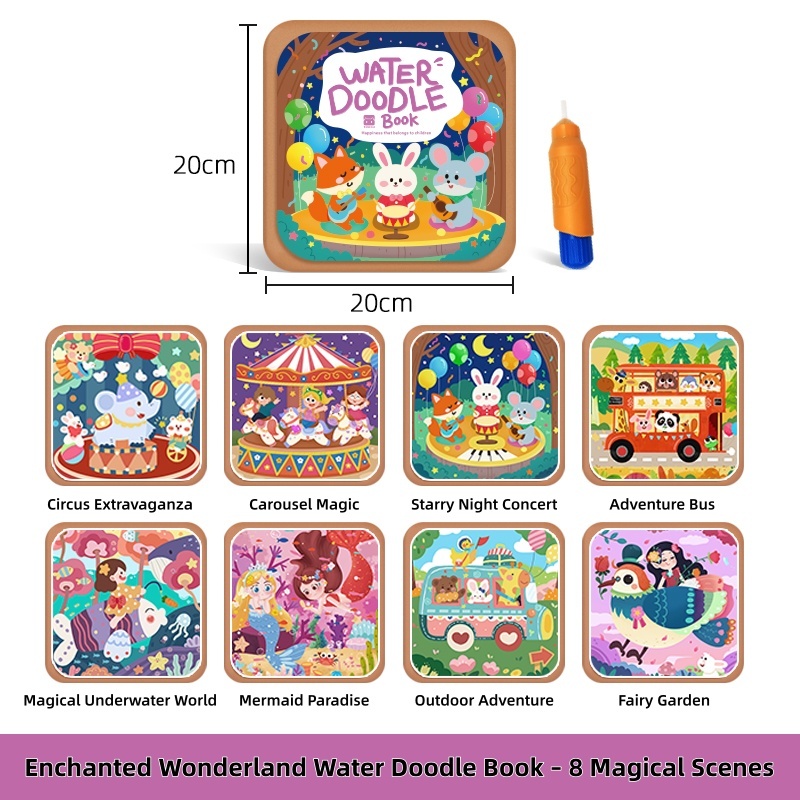 Libro de Dibujos Mágicos Enchanted Wonderland - 8 Escenas Encantadas
