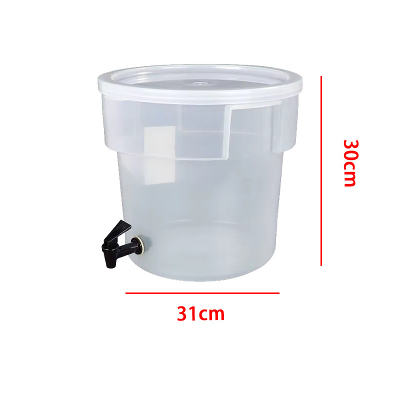 PP round 15L juice bucket without base