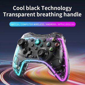 S03透明な調整可能なRGBグレアライト2.4GBluetoothゲームパッドコントローラー (スイッチPC用) Android V3IOSワイヤレスエリートハンドル - Product Image 5
