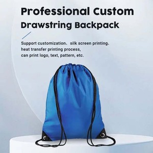 Sublimación de cuerda de nylon impermeable bolsa con cordón logotipo personalizado poliéster cuerda mochila gimnasio deporte bolsa con cordón con logotipo - Product Image 3
